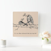 Leftovers Quadratische Wanduhr (Zuhause)