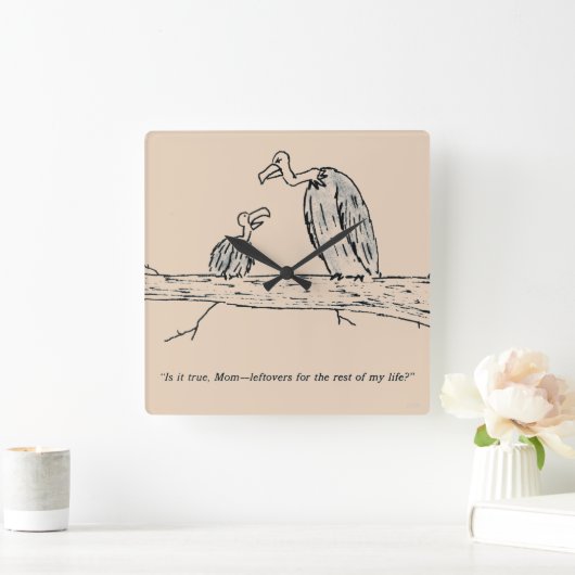 Leftovers Quadratische Wanduhr (Zuhause)