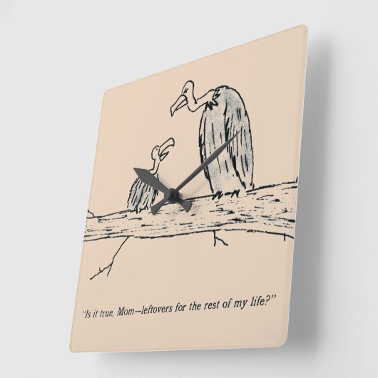 Leftovers Quadratische Wanduhr (Winkel)