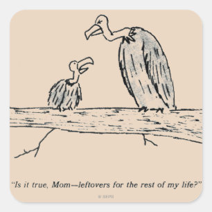 Leftovers Quadratischer Aufkleber