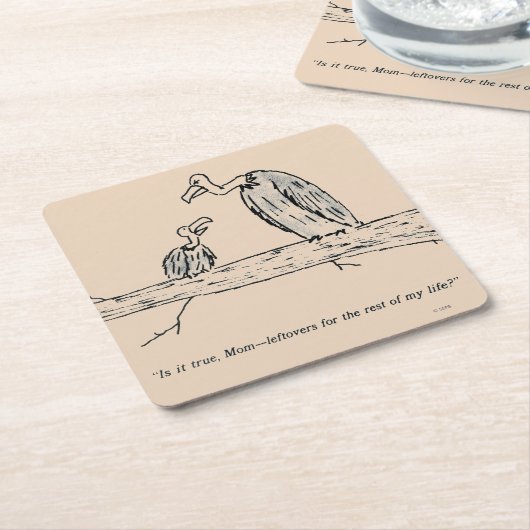 Leftovers Rechteckiger Pappuntersetzer (angewinkelt)