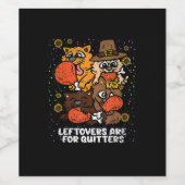 Leftovers sind für Quito Erntedank Day Funny Weinetikett (Einzelnes Label)