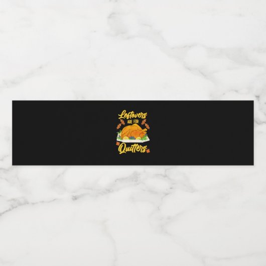 Leftovers sind für Quito Funny Erntedank Day Wasserflaschenetikett (Einzelnes Label)