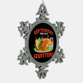 Leftovers sind für Quitters Classic Ästhetik Stil Schneeflocken Zinn-Ornament (Links)