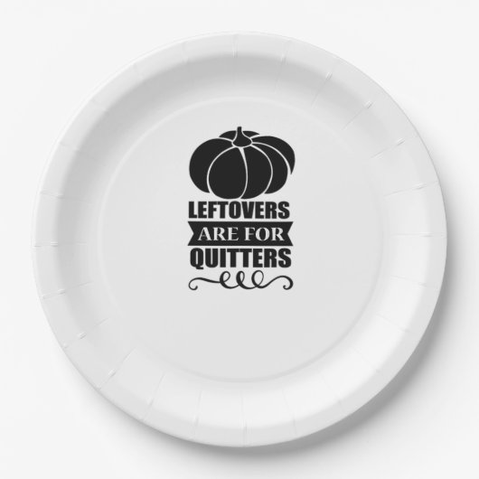 Leftovers sind für Quitters Classic Funny Retro Pappteller (Vorderseite)