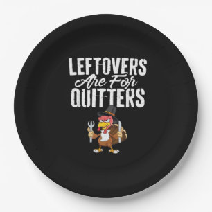 Leftovers sind für Quitters Erntedank Türkei Cla Pappteller