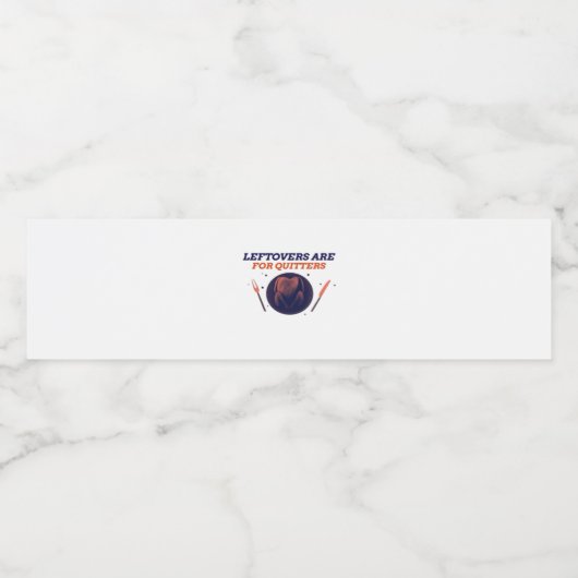 Leftovers sind für Quitters Funny Erntedank Clubs Wasserflaschenetikett (Einzelnes Label)
