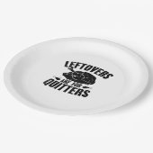 Leftovers sind für Quitters Funny Erntedank Turk Pappteller (Schrägansicht)