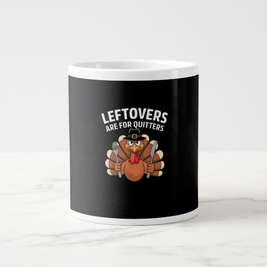 Leftovers sind für Quitters Funny Erntedank Vint Jumbo-Tasse (Vorderseite)