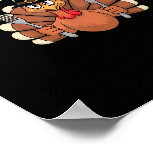 Leftovers sind für Quitters Funny Erntedank Vint Poster (Ecke)