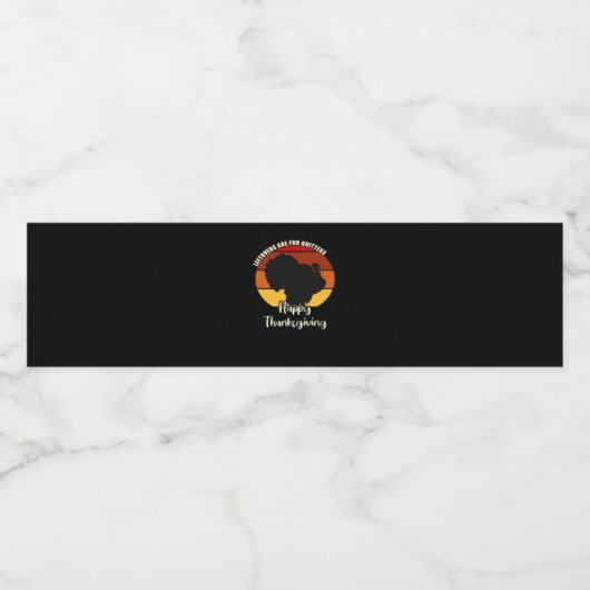 Leftovers sind für Quitters - Glückliches Dankesch Wasserflaschenetikett (Einzelnes Label)