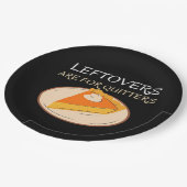 Leftovers sind für Quitters Pie Classic Funny Tren Pappteller (Schrägansicht)