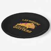 Leftovers sind für Quitters Pizza Thanksgivin Pappteller (Schrägansicht)