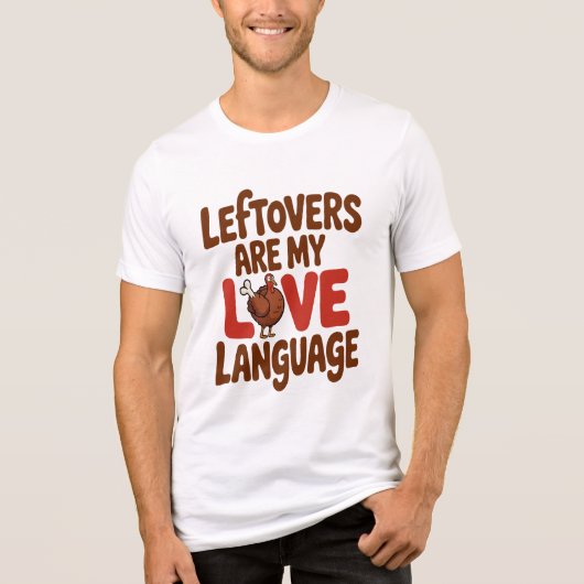 Leftovers sind meine Liebe, Erntedank Tri-Blend Shirt (Vorderseite)