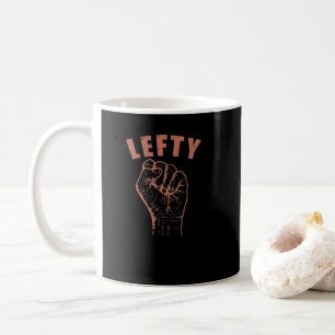 Lefty schreiben Linkshänder Probleme Kaffeetasse