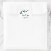 LEFY Botanische Eukalyptus-Blätter Hochzeitslabel Runder Aufkleber (Tasche)