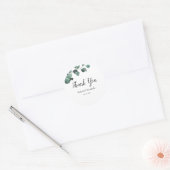 LEFY Botanische Eukalyptus-Blätter Hochzeitslabel Runder Aufkleber (Umschlag)