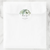 LEFY Botanische Eukalyptus-Blätter Hochzeitslabel Runder Aufkleber (Tasche)