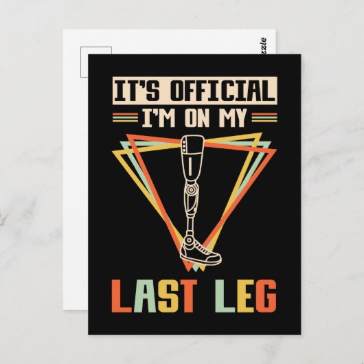 Leg Amputations Spaß Leg Amputee Postkarte (Vorne/Hinten)