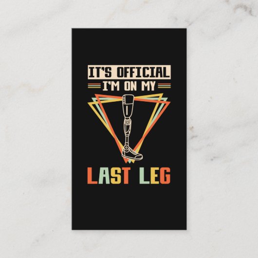 Leg Amputations Spaß Leg Amputee Visitenkarte (Vorderseite)