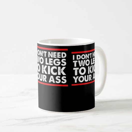 Leg Amputee Funny Spaß Amputation Support Joke G Kaffeetasse (VorderseiteRechts)