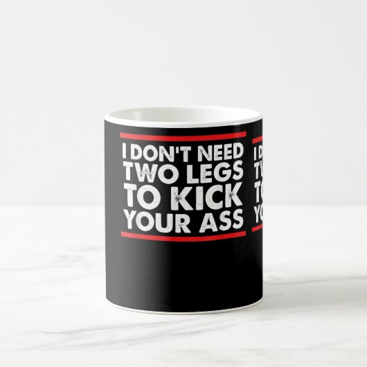 Leg Amputee Funny Spaß Amputation Support Joke G Kaffeetasse (Mittel)
