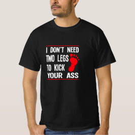Leg Amputee Shirt Funny Spaß Amputation Support