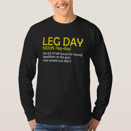 Leg Day Definition Gym Pump Cover Oversized Gym Wo T-Shirt (Vorderseite)