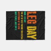 Leg Day Definition Gym Pump Oversified Gym Workout Fleecedecke (Vorderseite (Horizontal))