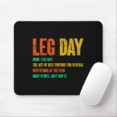 Leg Day Definition Gym Pump Oversified Gym Workout Mousepad (Mit Mouse)