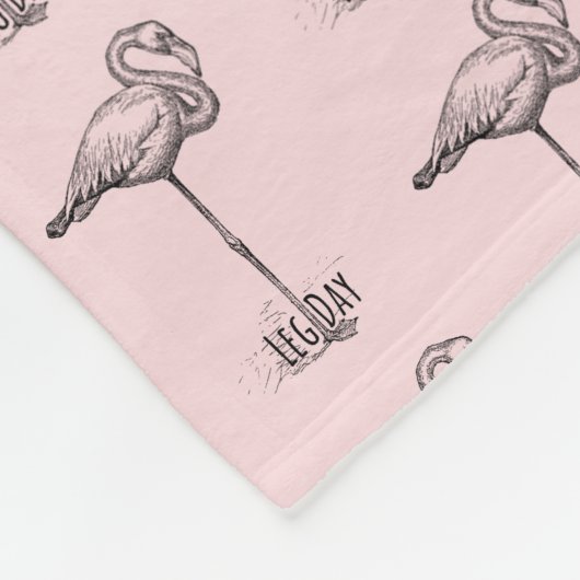 Leg Day Elegant Flamingo Fun Fitness Fleecedecke (Ecke)