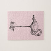 Leg Day Elegant Flamingo Fun Fitness Puzzle (Horizontal)