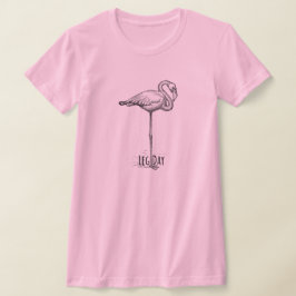 Leg Day Elegant Flamingo Fun Fitness T-Shirt