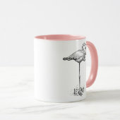 Leg Day Elegant Flamingo Fun Fitness Tasse (VorderseiteRechts)