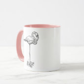 Leg Day Elegant Flamingo Fun Fitness Tasse (Vorderseite Links)