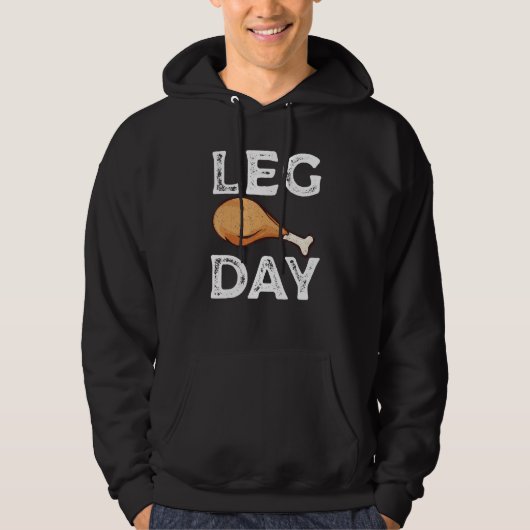 Leg Day Erntedank Türkei Day Kostüm Hoodie (Vorderseite)