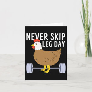Leg Day Funny Gym Übung Fitness Männer nie überspr Karte