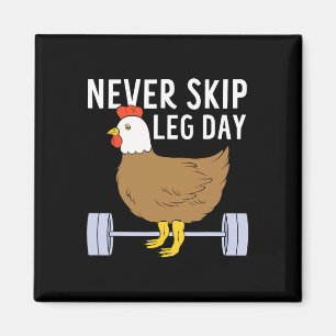 Leg Day Funny Gym Übung Fitness Männer nie überspr Magnet