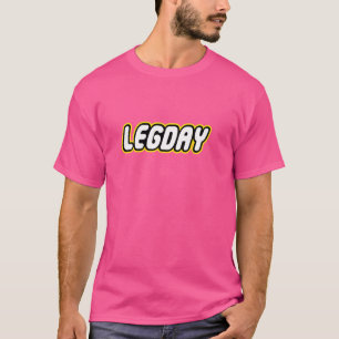 Leg Day Gym Fitness Squats Funny Bodybuilding Desi T-Shirt