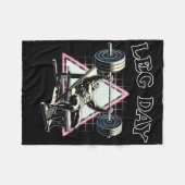 Leg Day Incline Bench Skeleton Funny Fitness Gym G Fleecedecke (Vorderseite (Horizontal))