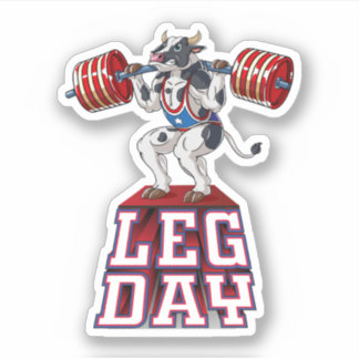 Leg-Day Kuh Gewicht Lifting Squat Gym. Perfect des Aufkleber