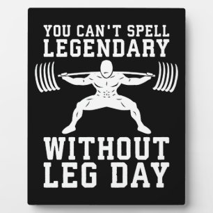 Leg Day - Legendary - Squat - Gym Inspiration Fotoplatte