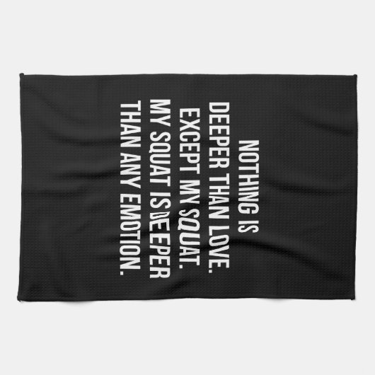 Leg Day - Mein Squat ist tiefer als die Liebe - Fu Geschirrtuch (Horizontal)