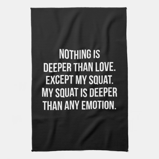 Leg Day - Mein Squat ist tiefer als die Liebe - Fu Geschirrtuch (Vertikal)