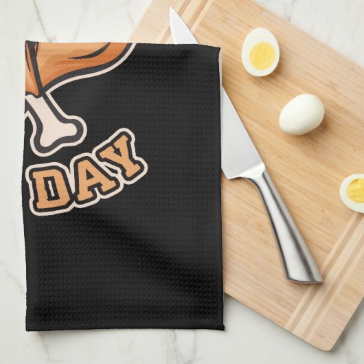 Leg Day nie überspringen - Hühnerpuppe - lustig Geschirrtuch (Viertel Falte)