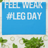 Leg Day - schwache Knie - Funny Novelty Bodybuildi Handtuch (Gefaltet)