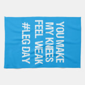 Leg Day - schwache Knie - Funny Novelty Bodybuildi Handtuch (Horizontal)