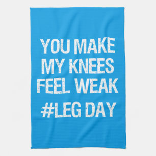 Leg Day - schwache Knie - Funny Novelty Bodybuildi Handtuch