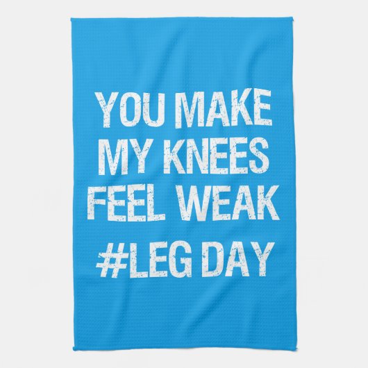 Leg Day - schwache Knie - Funny Novelty Bodybuildi Handtuch (Vertikal)
