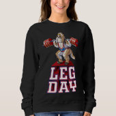 Leg Day Shih Tzu Weight Lifting Squat Gym Sweatshirt (Vorderseite)